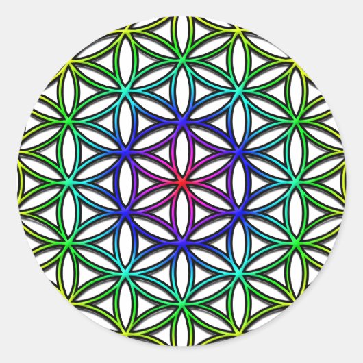 Vloer van het symbool voor de heilige geometrie (r ronde sticker (Voorkant)