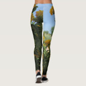 Vloer van vlakke, heldere landschapsbloem leggings (Achterkant)