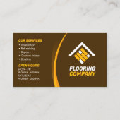 Vloeraannemer Houten Vloer Tegel Bruin Geel Visitekaartje (Achterkant)