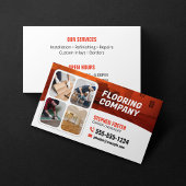 Vloeraannemer Houten Vloer Tegel Sinaasappel Wit Visitekaartje