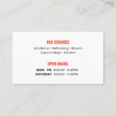 Vloeraannemer Houten Vloer Tegel Sinaasappel Wit Visitekaartje (Achterkant)