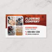 Vloeraannemer Houten Vloer Tegel Sinaasappel Wit Visitekaartje (Voorkant)