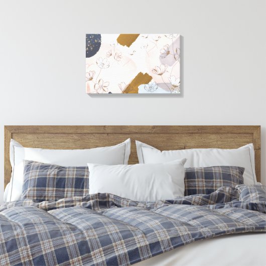 Vloerafdeling Corolla I Canvas Afdruk (Insitu (Slaapkamer))