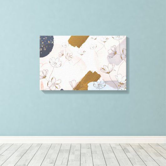 Vloerafdeling Corolla I Canvas Afdruk (Insitu (Houten vloer))