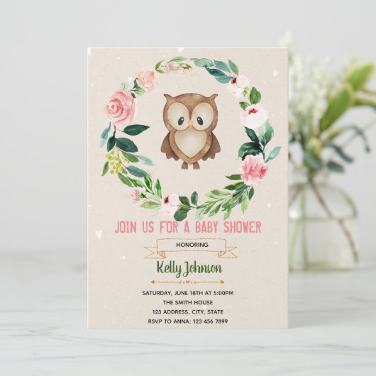 Vloerbaars uitnodigen kaart (Staand voorkant)