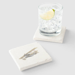  vloerbedekking Antiek Vliegtuig Stenen Onderzetter