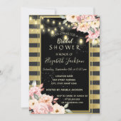 Vloerbedekking, gouden gestreept Vrijgezellenfeest Kaart (Voorkant)