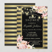 Vloerbedekking, gouden gestreept Vrijgezellenfeest Kaart (Voorkant / Achterkant)