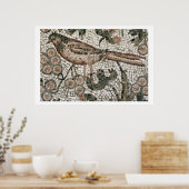 Vloerbedekking met een vogel, 4e eeuw AD (m Poster (Keuken)