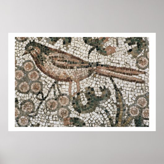 Vloerbedekking met een vogel, 4e eeuw AD (m Poster (Voorkant)