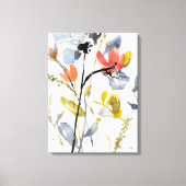 Vloerbedekking - Waterverf bloemen en gedichten Canvas Afdruk (Voorkant)