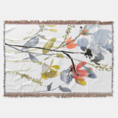 Vloerbedekking - Waterverf bloemen en gedichten Deken (Voorkant)