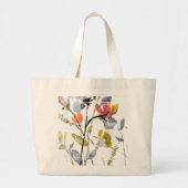 Vloerbedekking - Waterverf bloemen en gedichten Grote Tote Bag (Voorkant)