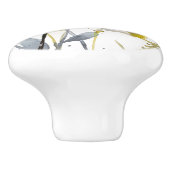 Vloerbedekking - Waterverf bloemen en gedichten Keramische Knop (Zijkant)