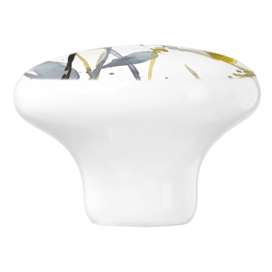 Vloerbedekking - Waterverf bloemen en gedichten Keramische Knop (Zijkant)