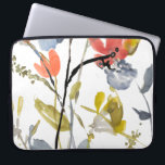 Vloerbedekking - Waterverf bloemen en gedichten Laptop Sleeve<br><div class="desc">Bloem Overlay II van Jennifer Goldberger. Kenmerken bloemen en stengels in een waterverf-achtige stijl.</div>