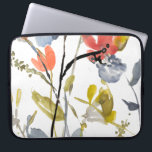 Vloerbedekking - Waterverf bloemen en gedichten Laptop Sleeve<br><div class="desc">Bloem Overlay II van Jennifer Goldberger. Kenmerken bloemen en stengels in een waterverf-achtige stijl.</div>