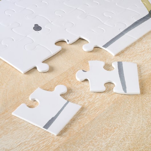 Vloerbedekking - Waterverf bloemen en gedichten Legpuzzel (Zijkant)