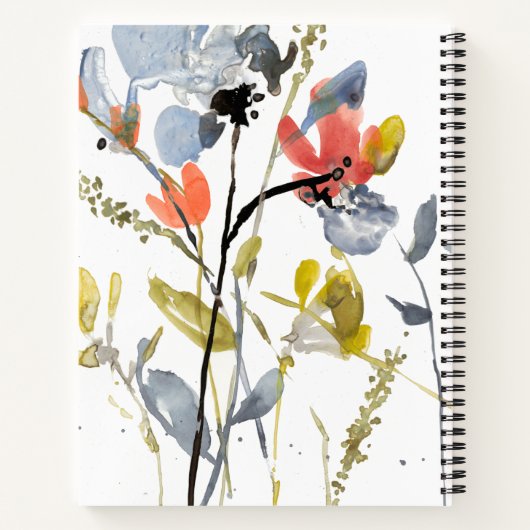 Vloerbedekking - Waterverf bloemen en gedichten Notitieboek (Achterkant)