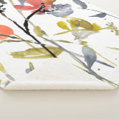 Vloerbedekking - Waterverf bloemen en gedichten Sherpa Deken (3/4)