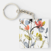 Vloerbedekking - Waterverf bloemen en gedichten Sleutelhanger (Voorkant)