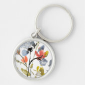 Vloerbedekking - Waterverf bloemen en gedichten Sleutelhanger (Voorkant)