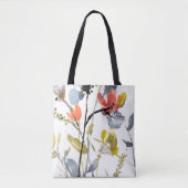 Vloerbedekking - Waterverf bloemen en gedichten Tote Bag (Voorkant)