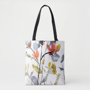 Vloerbedekking - Waterverf bloemen en gedichten Tote Bag