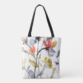 Vloerbedekking - Waterverf bloemen en gedichten Tote Bag (Achterkant)