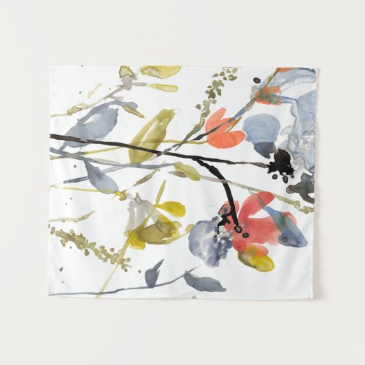 Vloerbedekking - Waterverf bloemen en gedichten Wandkleed (Voorkant (horizontaal))