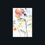 Vloerbedekking - Waterverf Pastel Flowers Canvas Afdruk<br><div class="desc">Bloem overlay I van Jennifer Goldberger. Kenmerken bloemen en stengels in een waterverf-achtige stijl,  hoofdzakelijk met een lichte kleurenregeling.</div>