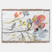 Vloerbedekking - Waterverf Pastel Flowers Deken (Voorkant)