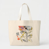 Vloerbedekking - Waterverf Pastel Flowers Grote Tote Bag (Voorkant)