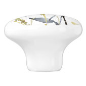 Vloerbedekking - Waterverf Pastel Flowers Keramische Knop (Zijkant)