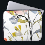 Vloerbedekking - Waterverf Pastel Flowers Laptop Sleeve<br><div class="desc">Bloem overlay I van Jennifer Goldberger. Kenmerken bloemen en stengels in een waterverf-achtige stijl,  hoofdzakelijk met een lichte kleurenregeling.</div>