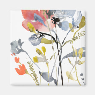 Vloerbedekking - Waterverf Pastel Flowers Magneet