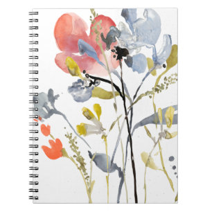Vloerbedekking - Waterverf Pastel Flowers Notitieboek