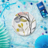 Vloerbedekking - Waterverf Pastel Flowers Papieren Bordje (Feest)