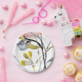 Vloerbedekking - Waterverf Pastel Flowers Papieren Bordje (Feest)