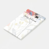 Vloerbedekking - Waterverf Pastel Flowers Post-it® Notes (Schuin)