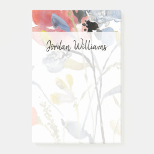 Vloerbedekking - Waterverf Pastel Flowers Post-it® Notes