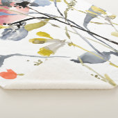 Vloerbedekking - Waterverf Pastel Flowers Sherpa Deken (3/4)