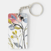 Vloerbedekking - Waterverf Pastel Flowers Sleutelhanger (achterkant)