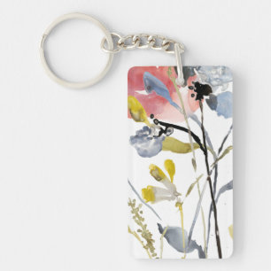 Vloerbedekking - Waterverf Pastel Flowers Sleutelhanger