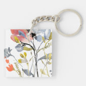 Vloerbedekking - Waterverf Pastel Flowers Sleutelhanger (Achterkant)