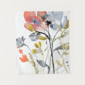 Vloerbedekking - Waterverf Pastel Flowers Wandkleed (Voorkant)