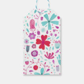 VloerbeemdWaterverf Blauwgroen Cadeaulabel (Voorkant)