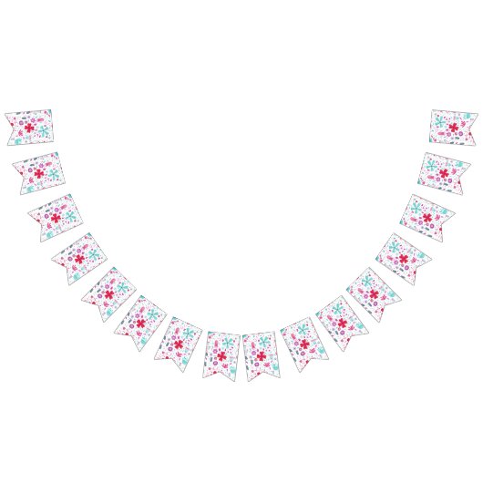 VloerbeemdWaterverf Blauwgroen Vlaggetjes (Alle)