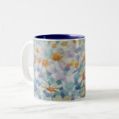VloerbeemdWaterverf Daisy Floral Tweekleurige Koffiemok (Voorkant links)
