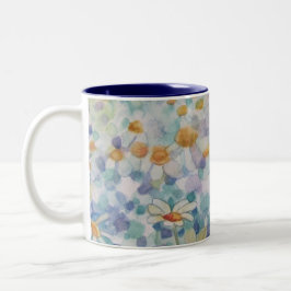 VloerbeemdWaterverf Daisy Floral Tweekleurige Koffiemok